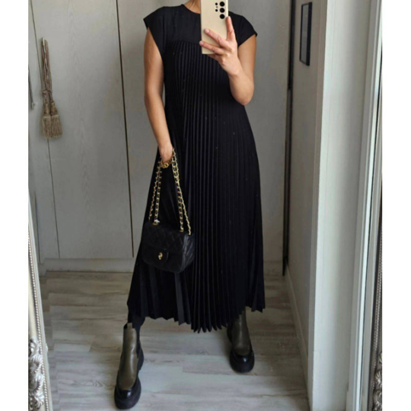Sundown Style | Casual Charm – Jade Summer Dress with Round Neckline