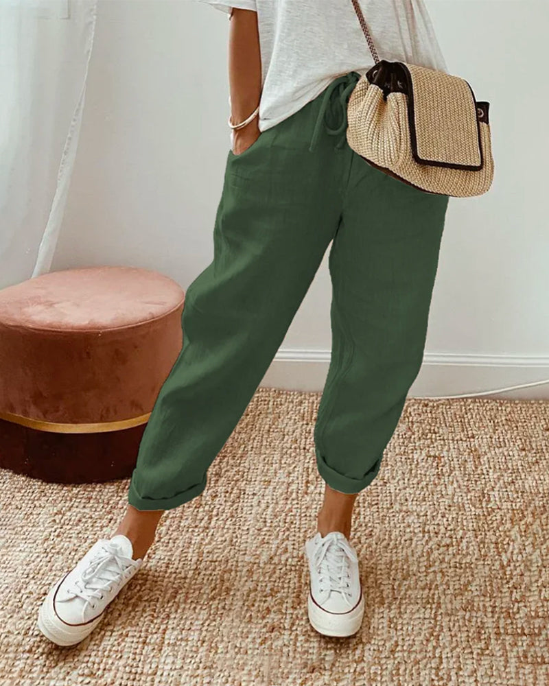 Sundown Style | Effortless Linen Trousers – Breathable & Chic