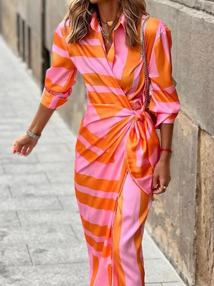 Sundown Style | Patterned Wrap Dress
