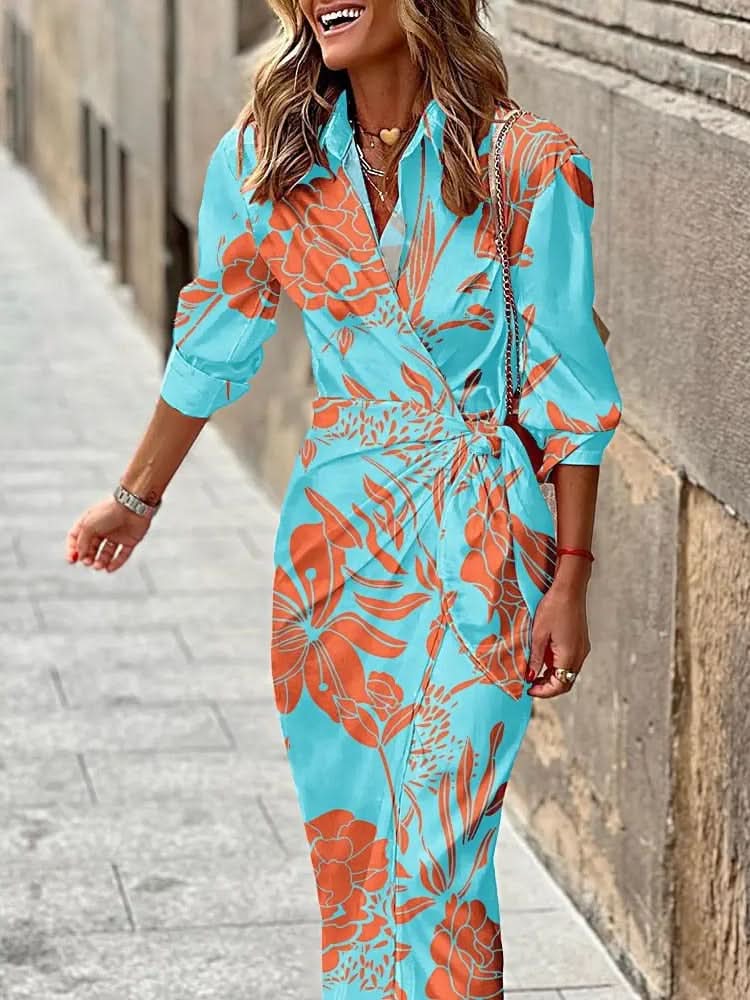 Sundown Style | Patterned Wrap Dress