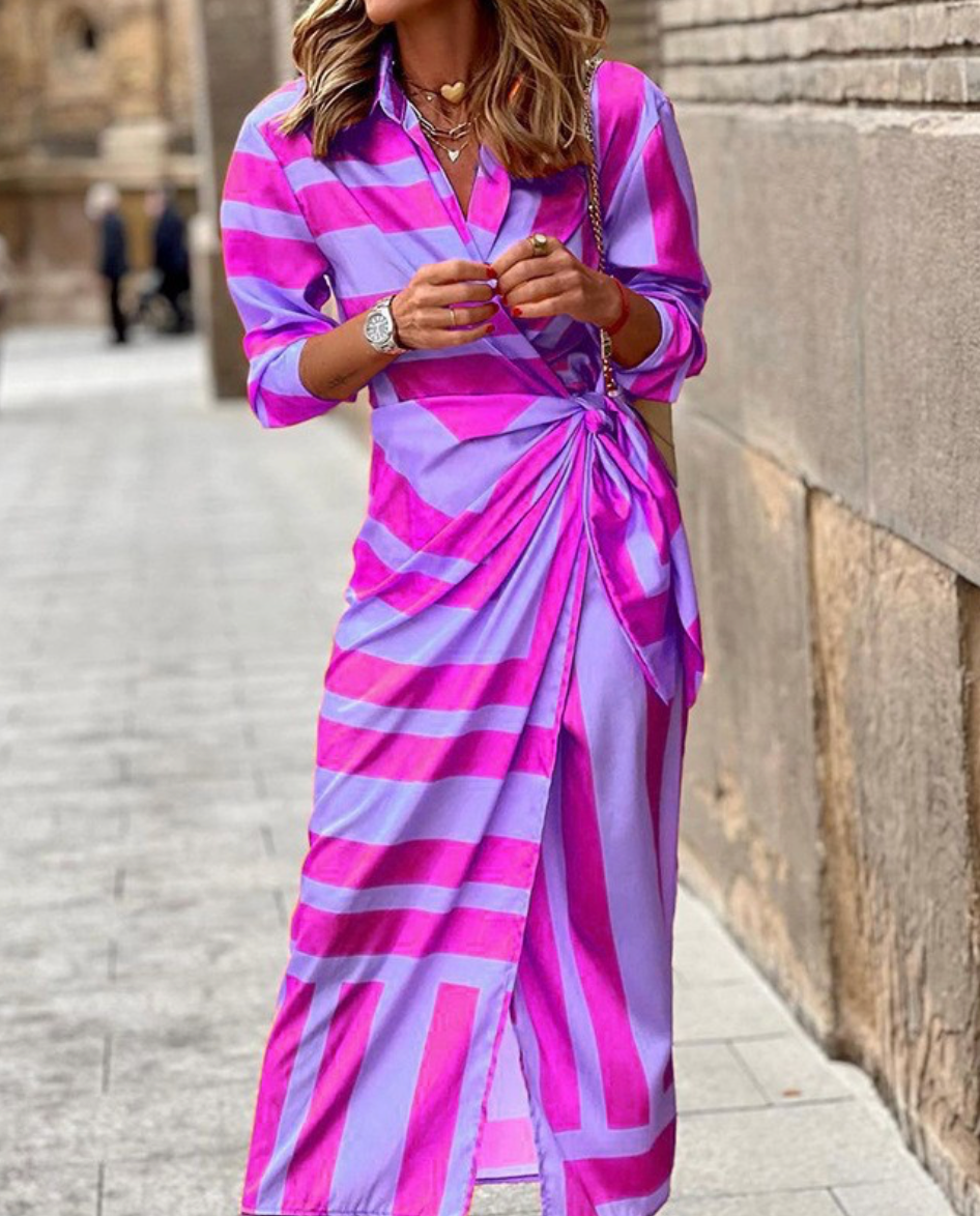 Sundown Style | Patterned Wrap Dress