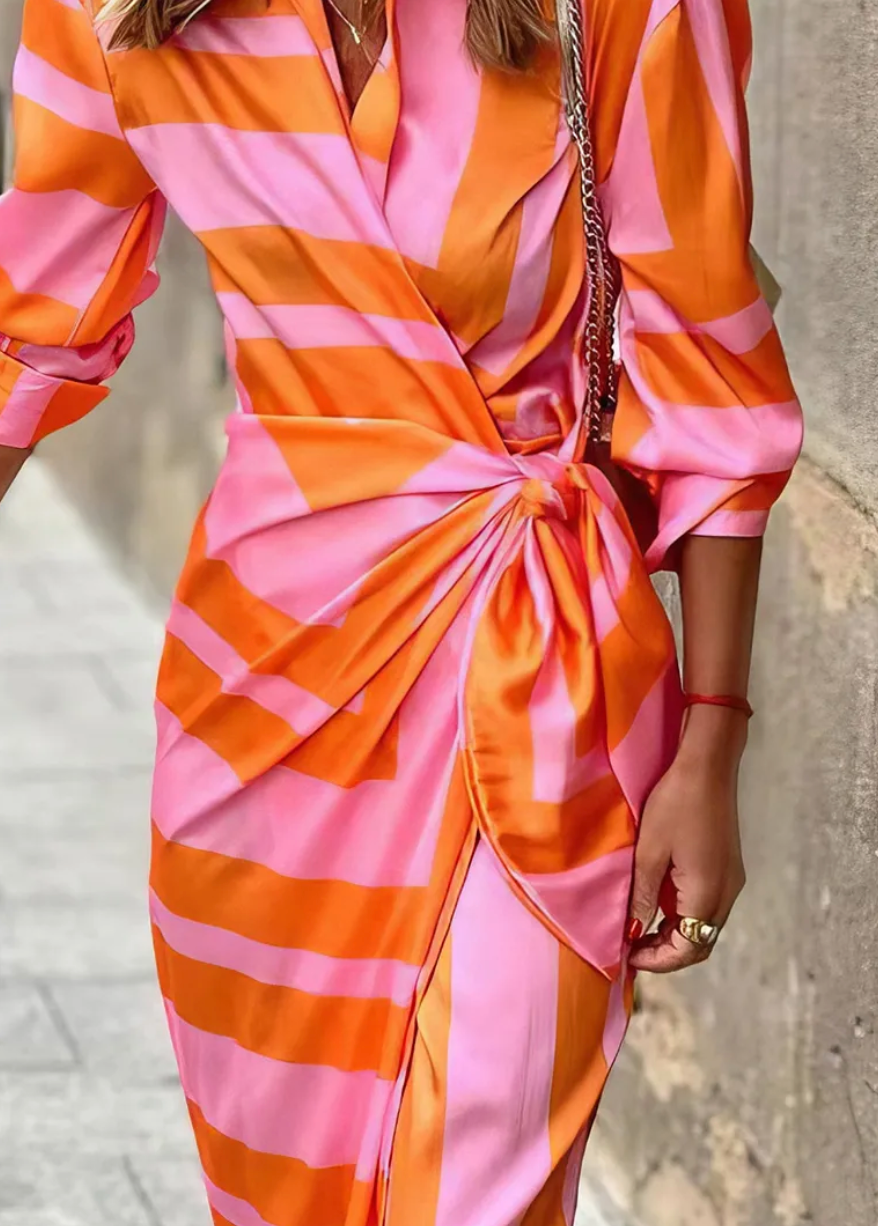Sundown Style | Patterned Wrap Dress