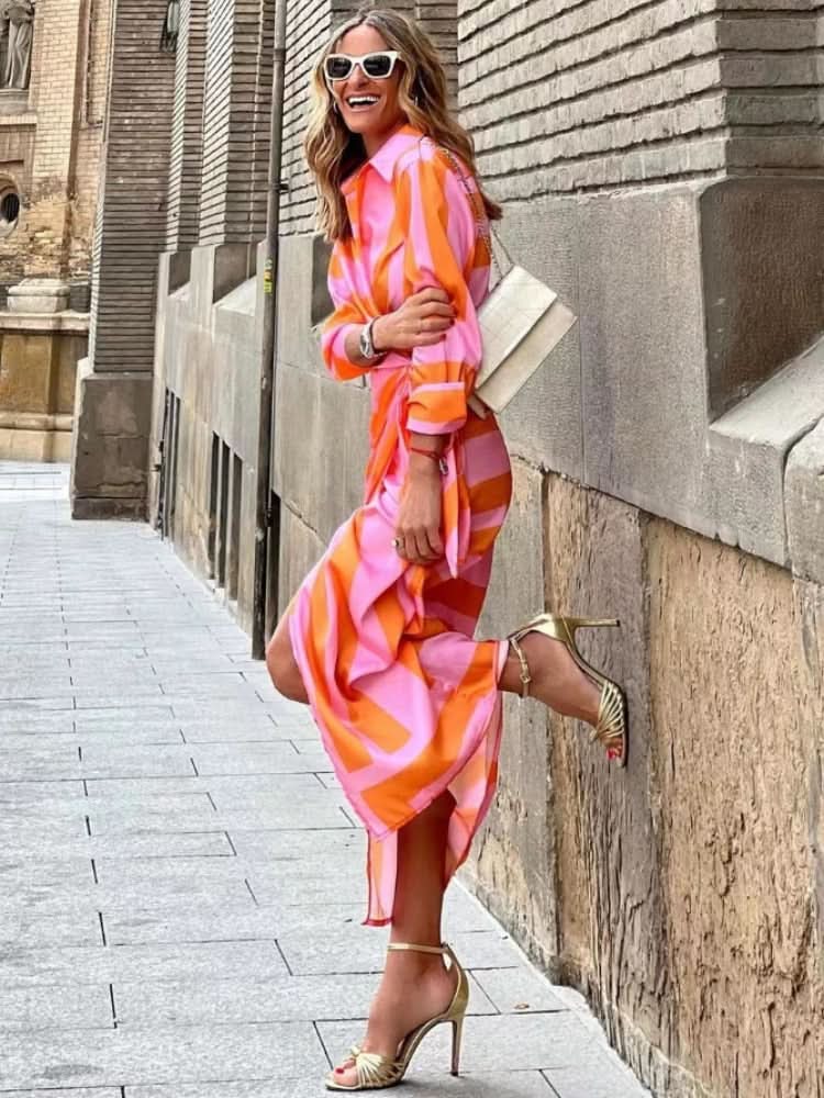 Sundown Style | Patterned Wrap Dress