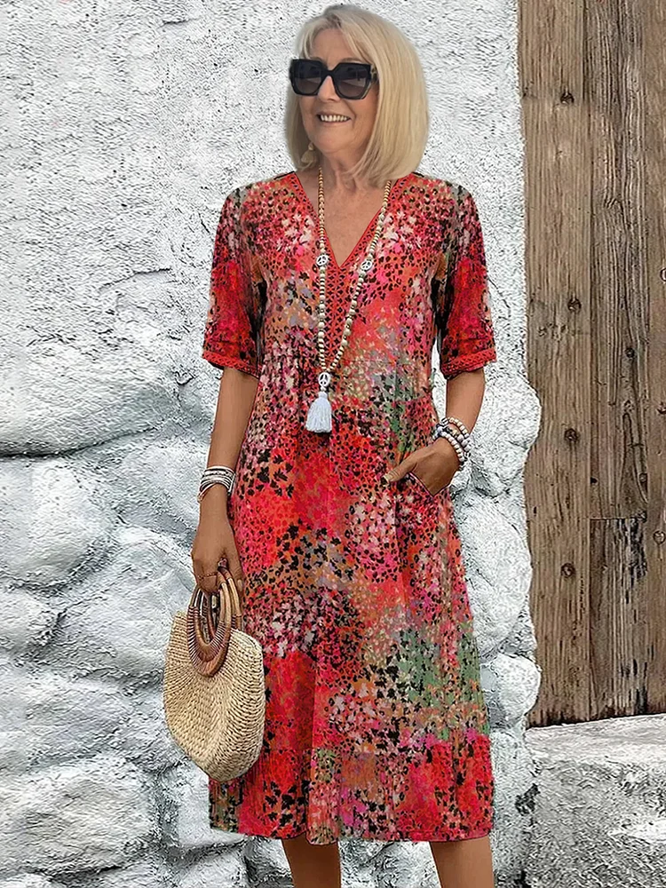 Sundown Style | Cheerful Mid Dress
