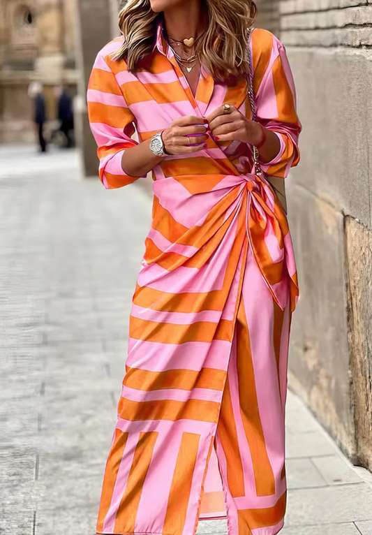 Sundown Style | Patterned Wrap Dress